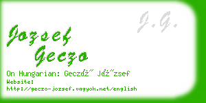 jozsef geczo business card